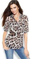 Thumbnail for your product : INC International Concepts Animal-Print Button-Front Shirt