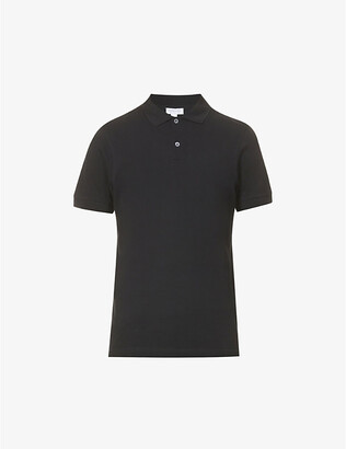 Sunspel Short-sleeved cotton- piqué polo shirt