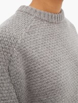 Thumbnail for your product : Raey Crew-neck Basketweave Wool Sweater - Grey Marl