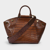 Thumbnail for your product : Max Mara Handbag Anita Small In Brown Croc Embossed Leather