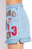 Thumbnail for your product : Forever 21 Throwback Patches Denim Skirt