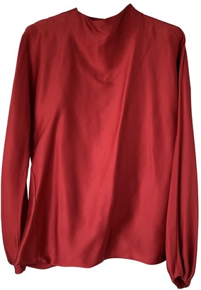 Celine Red Silk Top for Women