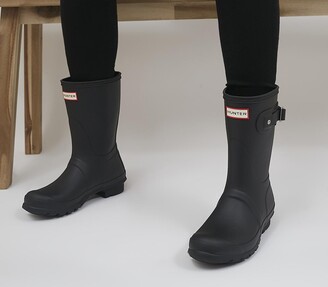 Hunter Short Wellies W Black - ShopStyle Boots