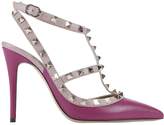 Thumbnail for your product : Valentino Pumps Rockstud Ankle Strap 10 Cm Heel In Two Colors And Micro Studs
