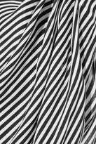 Thumbnail for your product : Magda Butrym Ronda Wrap-effect Striped Silk-jacquard Blouse