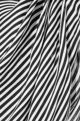 Magda Butrym Ronda Wrap-effect Striped Silk-jacquard Blouse