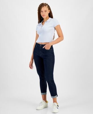 Calvin Klein Jeans high rise cropped skinny jean in white - ShopStyle