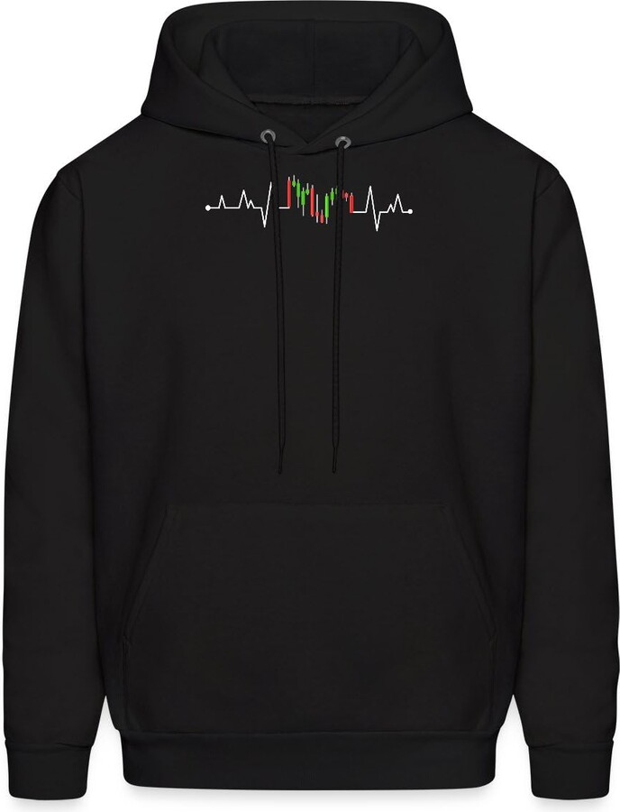 Spreadshirt Investor Stock Market Heartbeat Men's Hoodie