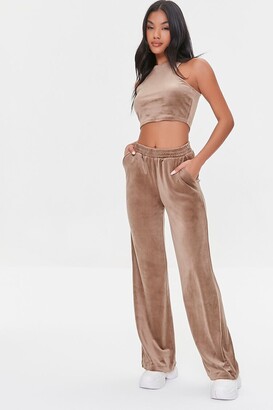 Forever 21 Crop Top Sweatpants Set - ShopStyle Activewear Pants