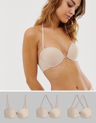 Wonderbra Ultimate Silhouette multiway strapless bra in beige - ShopStyle