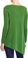 Thumbnail for your product : Neiman Marcus Boat-Neck Long-Sleeve Asymmetric Cashmere Sweater