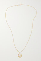 Thumbnail for your product : Azlee Petite Cosmic Coin 18-karat Gold Diamond Necklace - One size