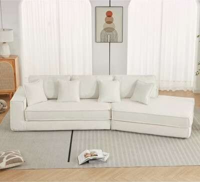 Brayden Studio Folding Convertible Out Sleeper Sofa Bed 2-In-1 Combination 3-Seat Upholstered Fabric For Living Room