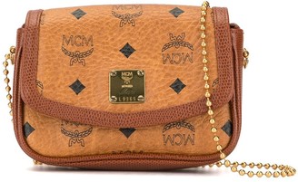 Mcm Pre Owned Mini Logo Shoulder Bag