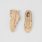 Thumbnail for your product : Burberry Chain Detail Suede and Leather Arthur Sneakers