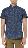 Thumbnail for your product : J.Crew Flower-Print Cotton-Chambray Short-Sleeve Shirt