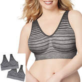 Thumbnail for your product : Just My Size Pure Comfort 2-Pack Wireless Comfort Full Coverage Bra-Mjp126