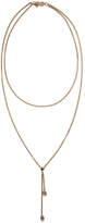Thumbnail for your product : Alexander McQueen Gold Thin Chain Skull Necklace