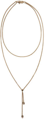 Alexander McQueen Gold Thin Chain Skull Necklace