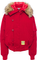 Thumbnail for your product : R 13 Faux Fur-trimmed Canvas Hooded Down Coat
