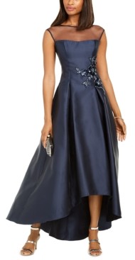 Adrianna Papell Illusion High-Low Gown