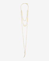 Thumbnail for your product : Arme De L'Amour Horn Pendant Triple Layer Necklace