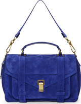 Thumbnail for your product : Proenza Schouler Cobalt Blue Suede PS1 Medium Messenger Bag
