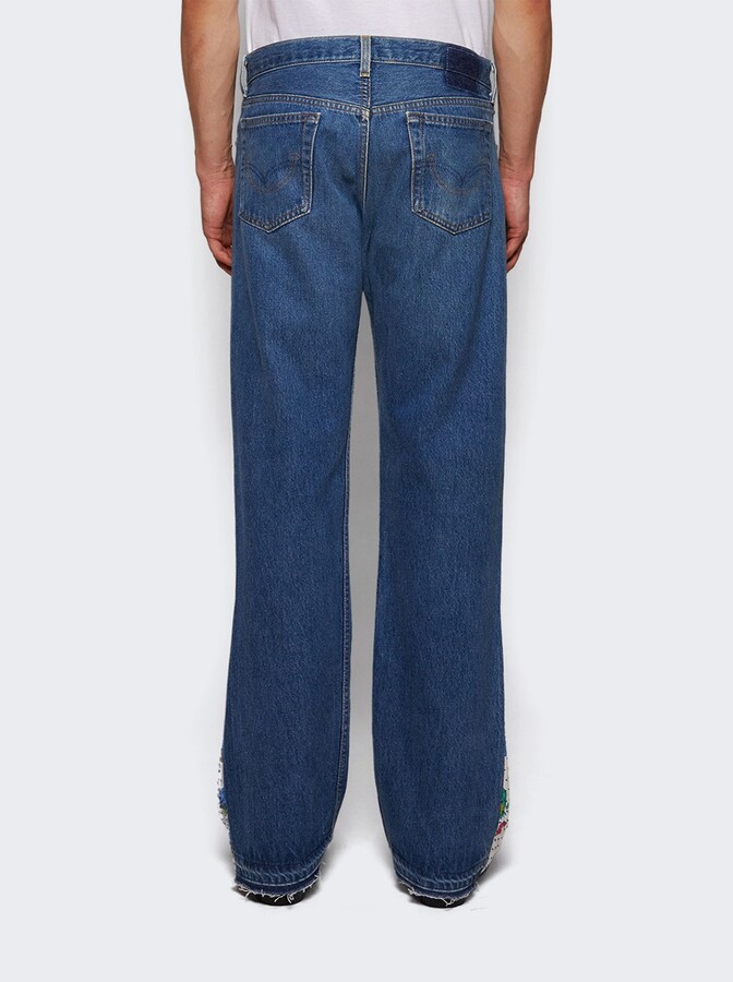Readymade Fancy Patchwork Jeans Blue