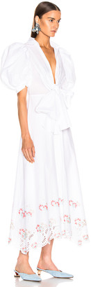 Silvia Tcherassi for FWRD Embroidered Assunta Dress in Floral White | FWRD