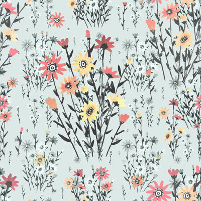 Red Barrel Studio Hand Drawn Wildflowers 18.75' L x 25\