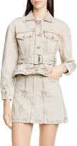 Thumbnail for your product : Proenza Schouler White Label Belted Crop Denim Jacket