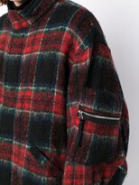 Thumbnail for your product : Undercover Check-Pattern Zip-Front Midi Coat