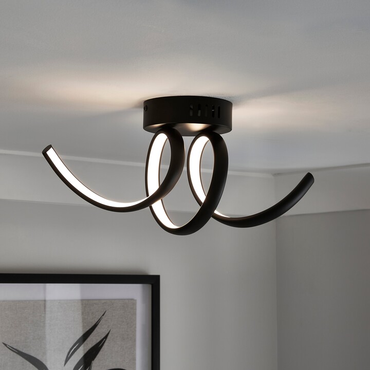 Dunelm Aylin Integrated LED Ceiling Fitting Black ShopStyle