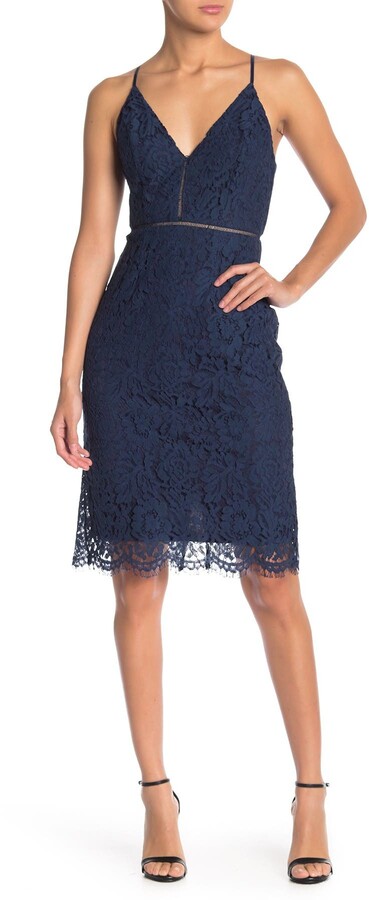 astr lace v neck dress