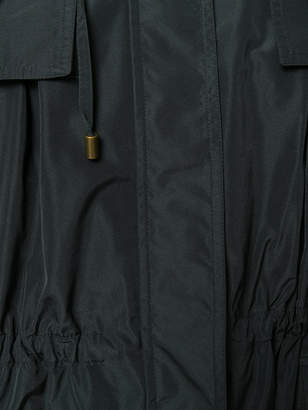 Jil Sander Navy oversize drawstring waist jacket