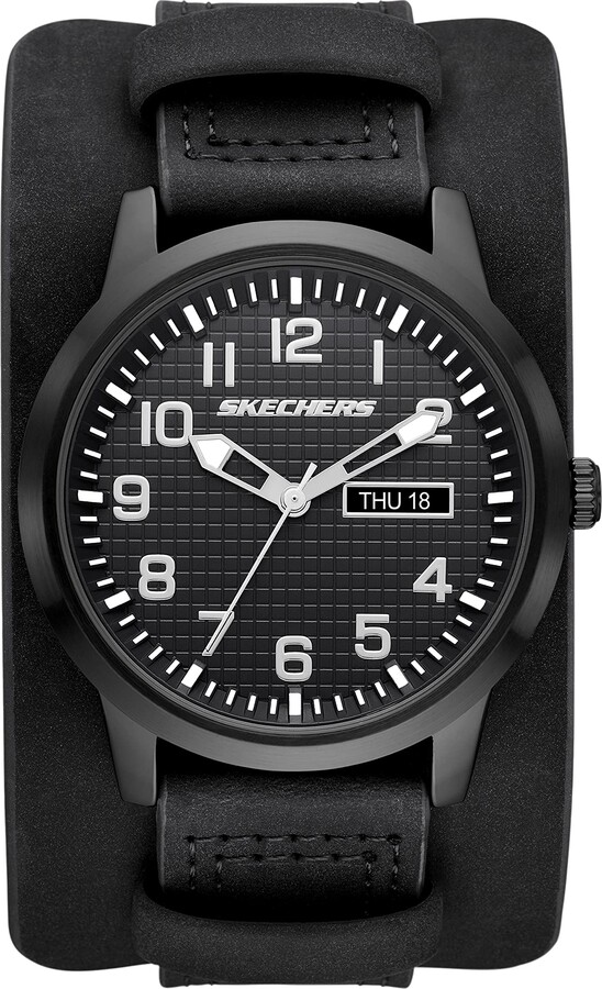 Save 42% Mens Accessories Watches Skechers Sets Three-hand Polyurethane Quartz Watch in Black for Men 