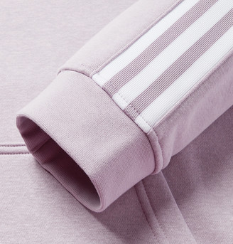 adidas Logo-Embroidered Fleece-Back Cotton-Blend Jersey Hoodie