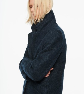 pressed boucle coat