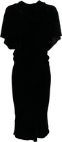 Seb asymmetric crepe dress 