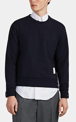 Thom Browne Men's Cotton French Terry Crewneck Sweatshirt - Navy