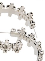 Thumbnail for your product : Area Silver-Tone Crystal-Embellished Hoop Earrings