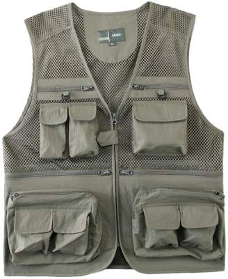 DAY Birger et Mikkelsen Zhhmeiruian Mens Thin Mesh Fishing Photography Vest Gilet Gift for Father's