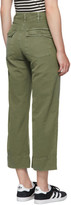 Thumbnail for your product : Amo Khaki Wide-Leg Army Trousers