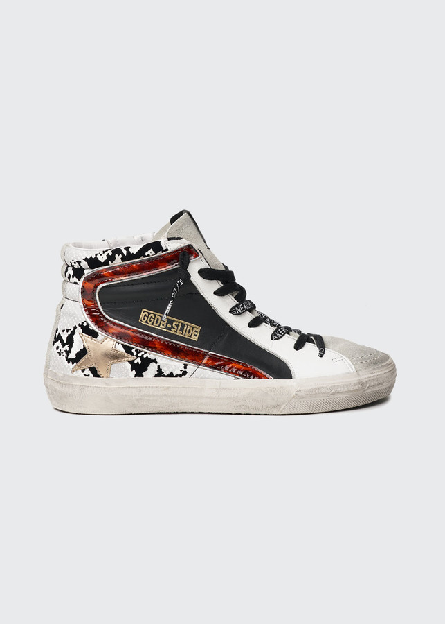 steve madden qualify gold snake embossed high top sneaker