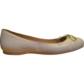 Thumbnail for your product : Fendi White Leather Ballet flats