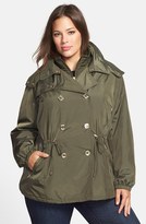 Thumbnail for your product : KORS MICHAEL Michael Double Breasted Anorak with Detachable Hood & Bib (Plus Size)