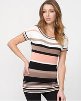 Thumbnail for your product : Le Château Stripe Viscose Blend Sweater