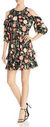 Kate Spade Blossom Cold Shoulder Ruffle Dress