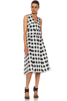 Thumbnail for your product : Derek Lam Plaid Faille Polyamide-Blend Full Skirt Dress