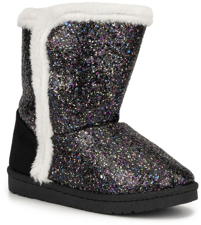 glitter slipper boots